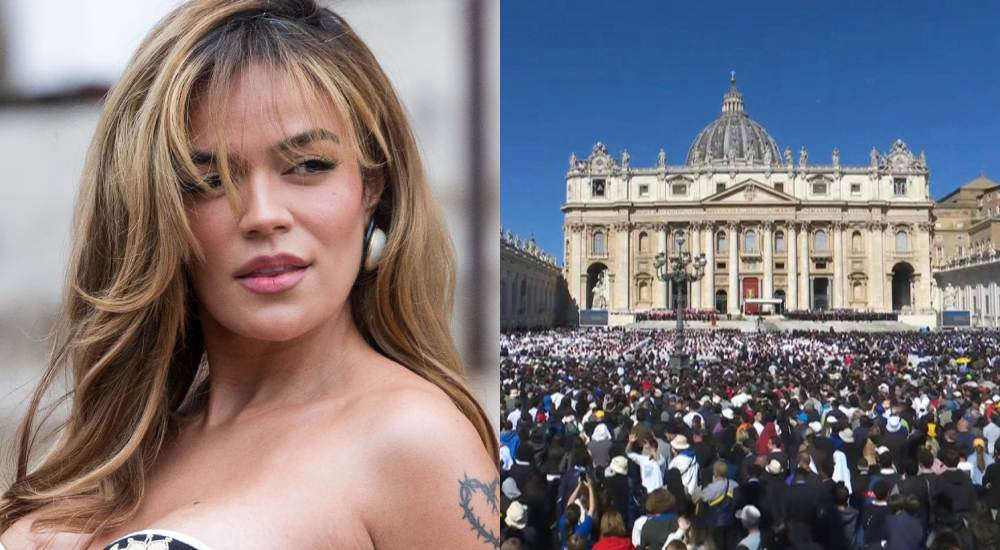 Plaza San Pedro del Vaticano a reventar: Fanáticos esperan inédito concierto para ver a Karol G