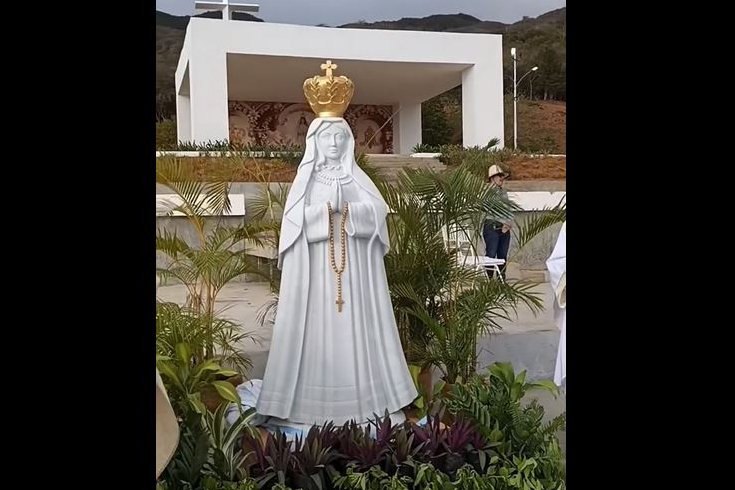 Develan en Margarita imponente escultura de la Virgen del Valle