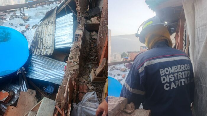 Un muerto y un herido por caída de tanque de agua en Caracas